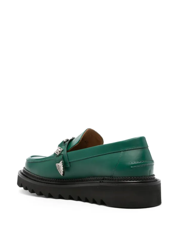 TOGA VIRILIS グレー スエード ローファー Toga Virilis logo-engraved Leather Loafers | Brown | FARFETCH