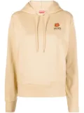 Kenzo logo-patch cotton hoodie - Neutrals