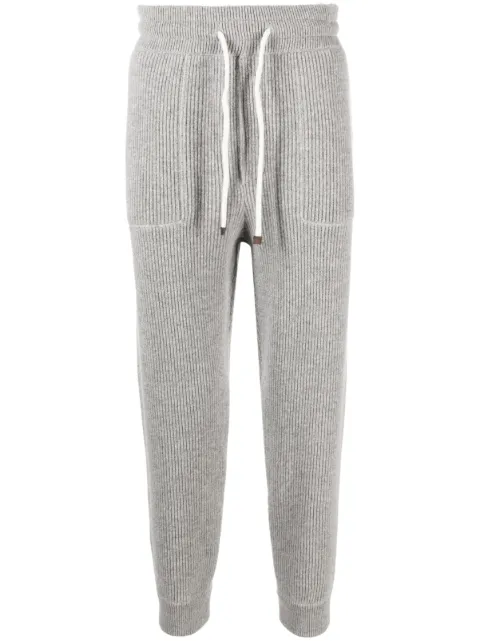 Brunello Cucinelli drawstring cashmere track pants