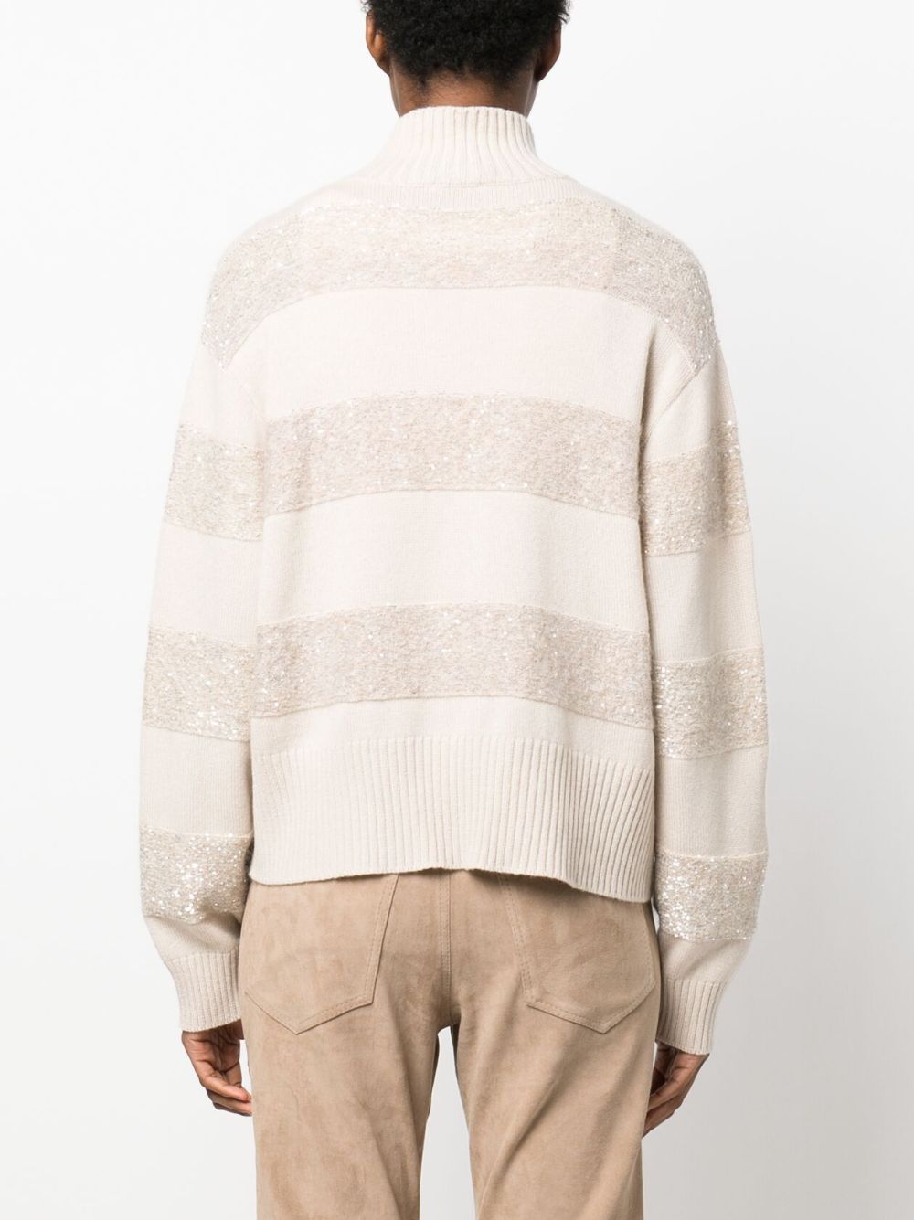 Brunello Cucinelli striped roll-neck sweater Women