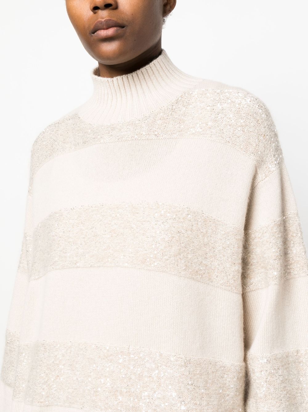 Brunello Cucinelli striped roll-neck sweater Women