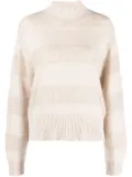 Brunello Cucinelli striped roll-neck sweater - Neutrals