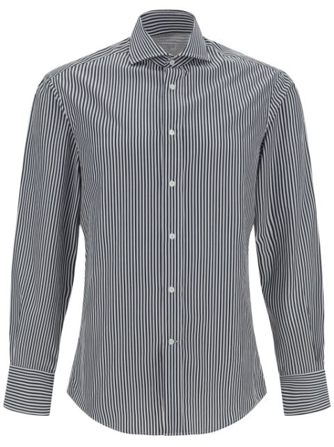 Brunello Cucinelli stripe-print cotton shirt Men