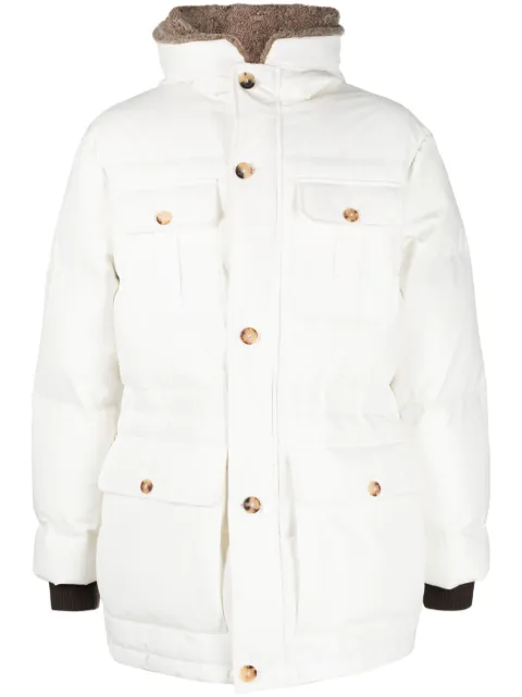 Brunello Cucinelli cashmere-lined padded coat