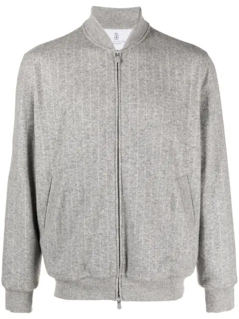 Brunello Cucinelli zip-up cashmere-blend cardigan