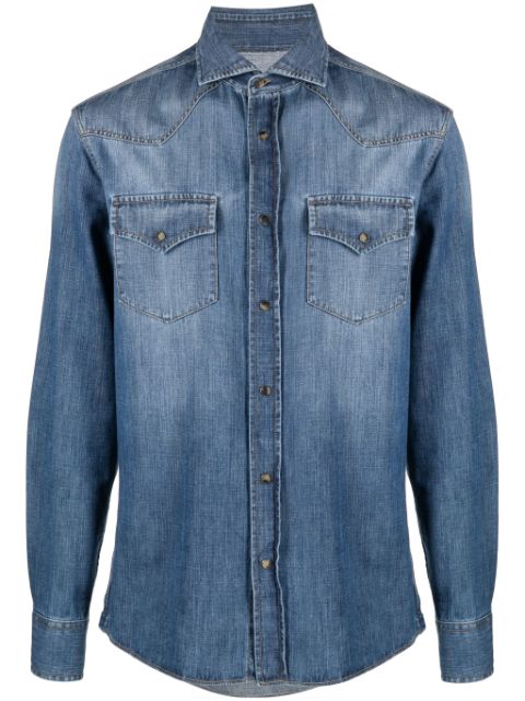 Brunello Cucinelli slim-cut denim shirt Men