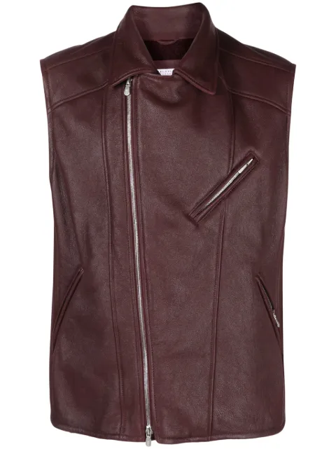 Brunello Cucinelli sheepskin biker vest