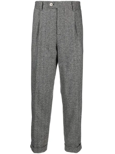 Brunello Cucinelli pantalon fuselé à motif de chevrons
