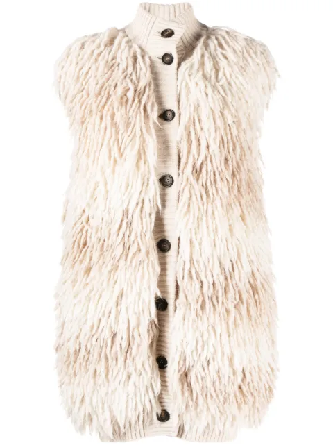 Brunello Cucinelli fringed knit vest