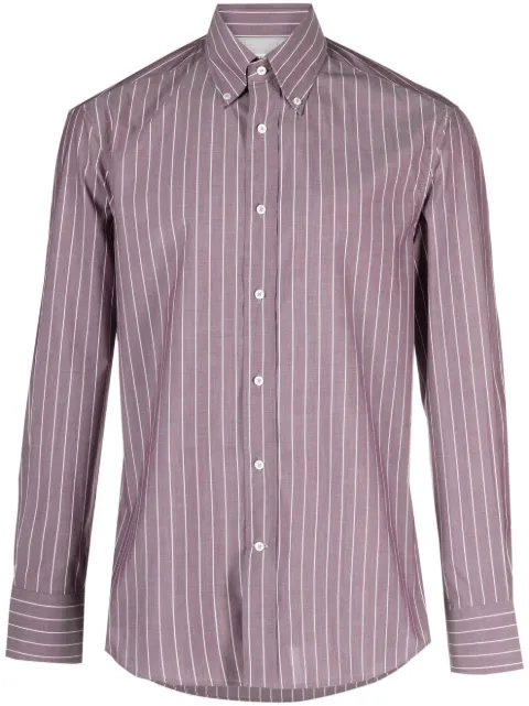 Brunello Cucinelli 条纹长袖棉衬衫
