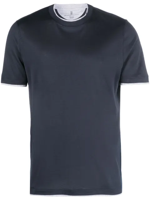 Brunello Cucinelli round-neck silk-cotton T-shirt