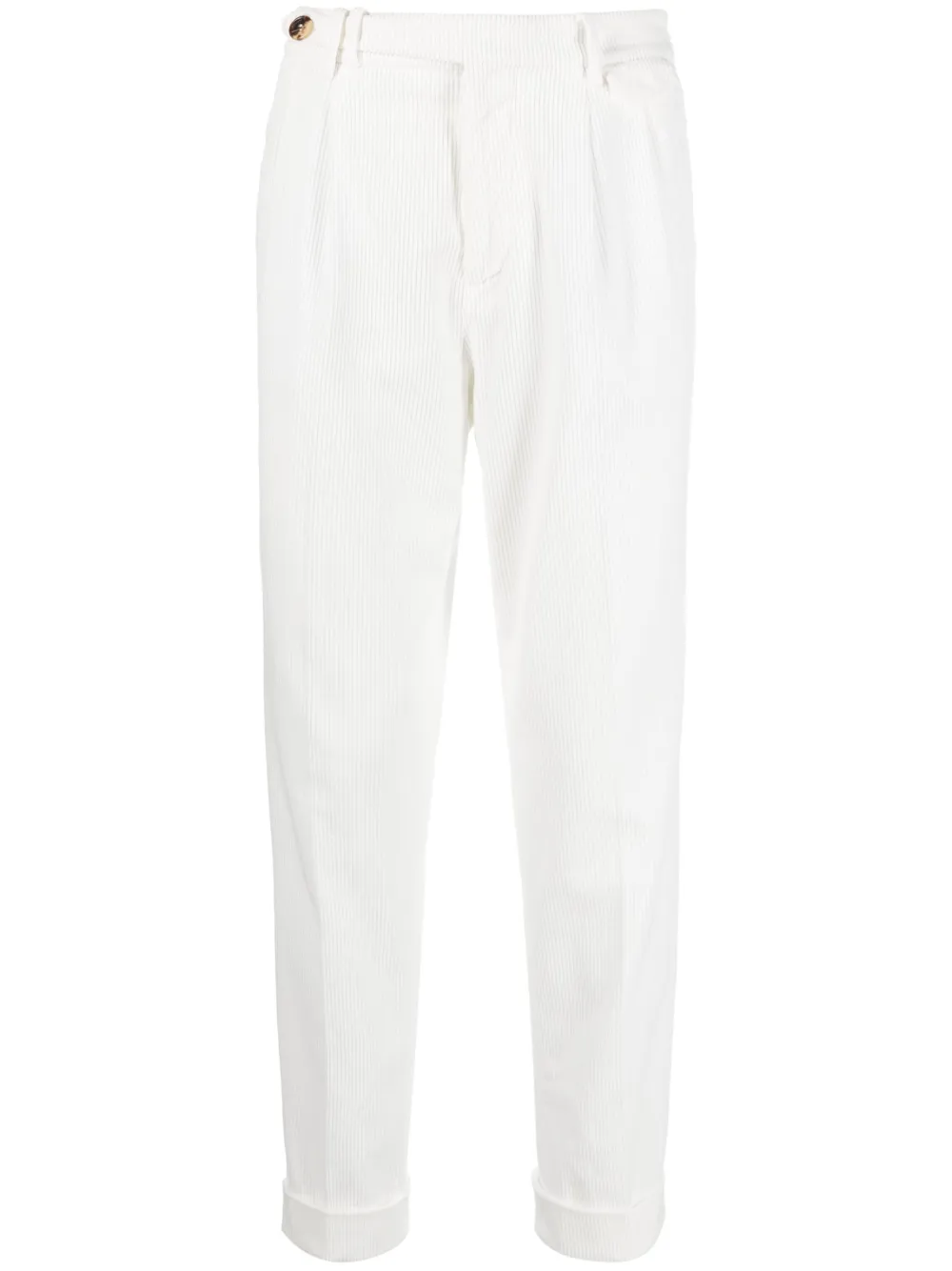 Brunello Cucinelli corduroy straight-leg trousers - White