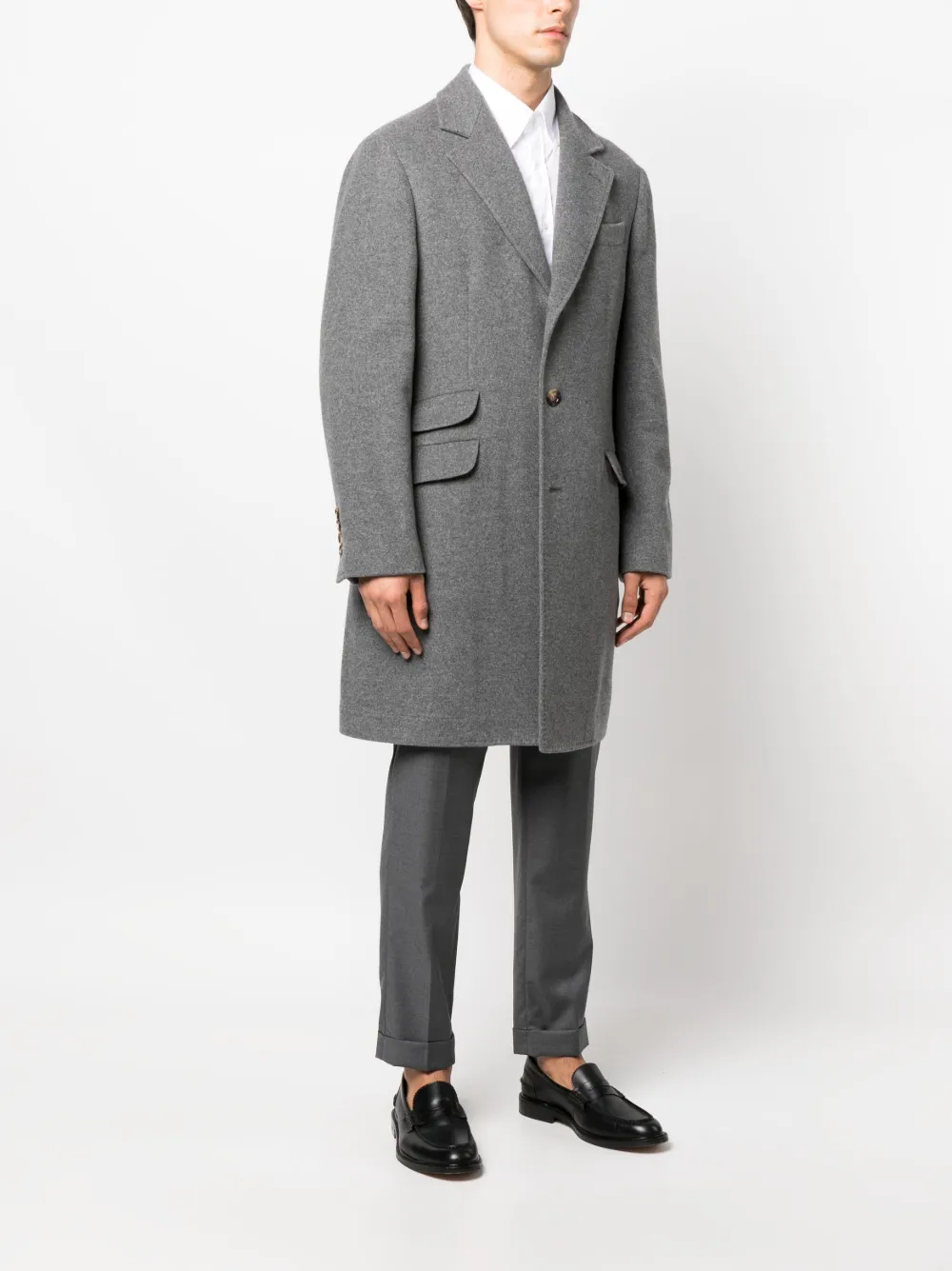 Brunello Cucinelli button-down single-breasted coat Men