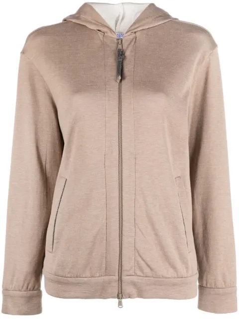 Brunello Cucinelli long-sleeve zipped hoodie