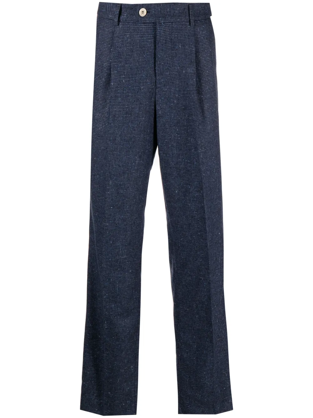 Brunello Cucinelli dart-detail tweed tailored trousers | Blue | Image 1