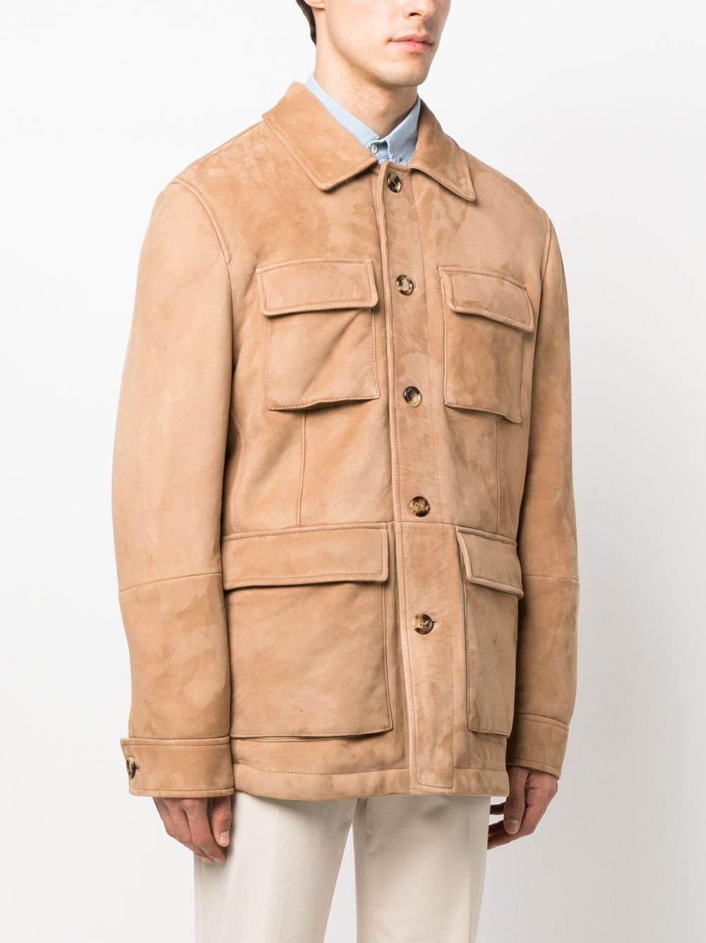 Brunello Cucinelli button-down suede jacket Men