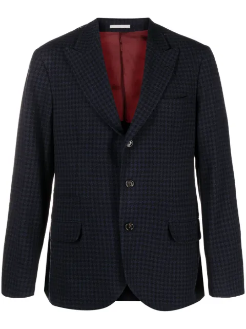 Brunello Cucinelli blazer con estampado pied de poule