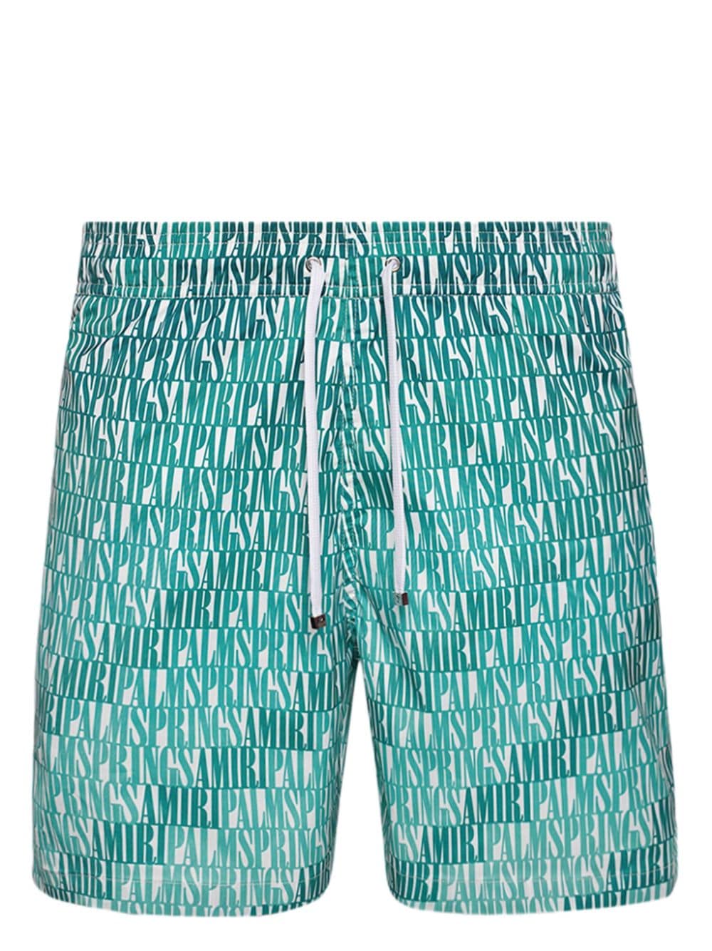 AMIRI x Palm Springs zwembroek met print Groen