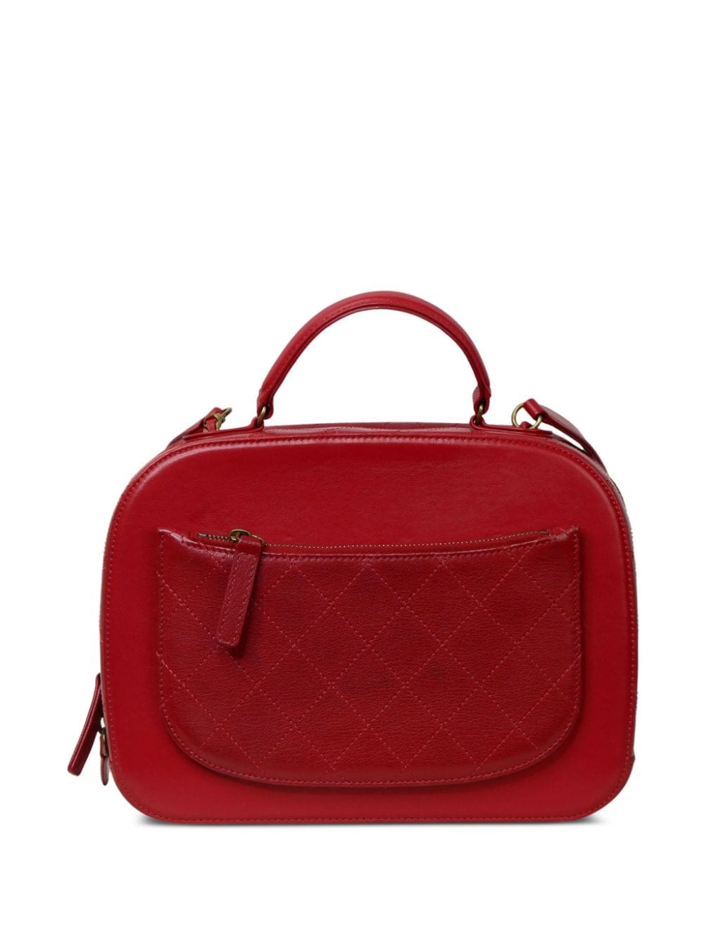 Pre-owned Chanel Cc Patch Two-way Handbag In Red