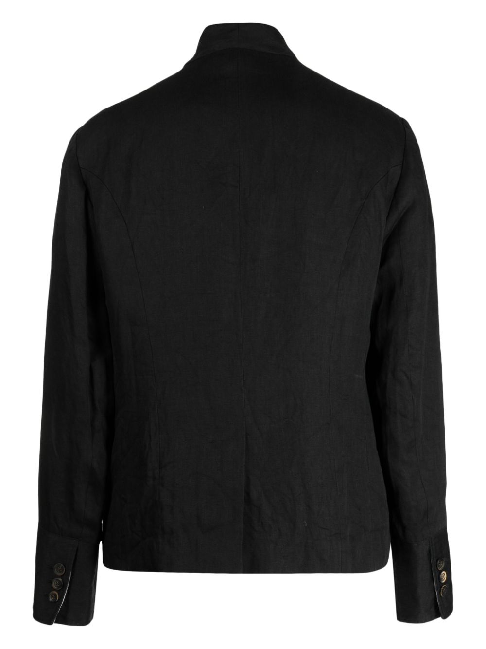 Forme D'expression Kraagloze button-down blazer - Zwart