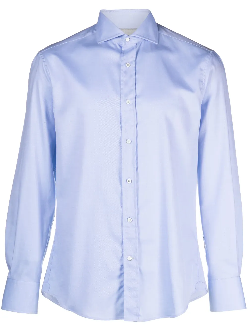 Brunello Cucinelli long-sleeved cotton shirt | Blue | Image 1
