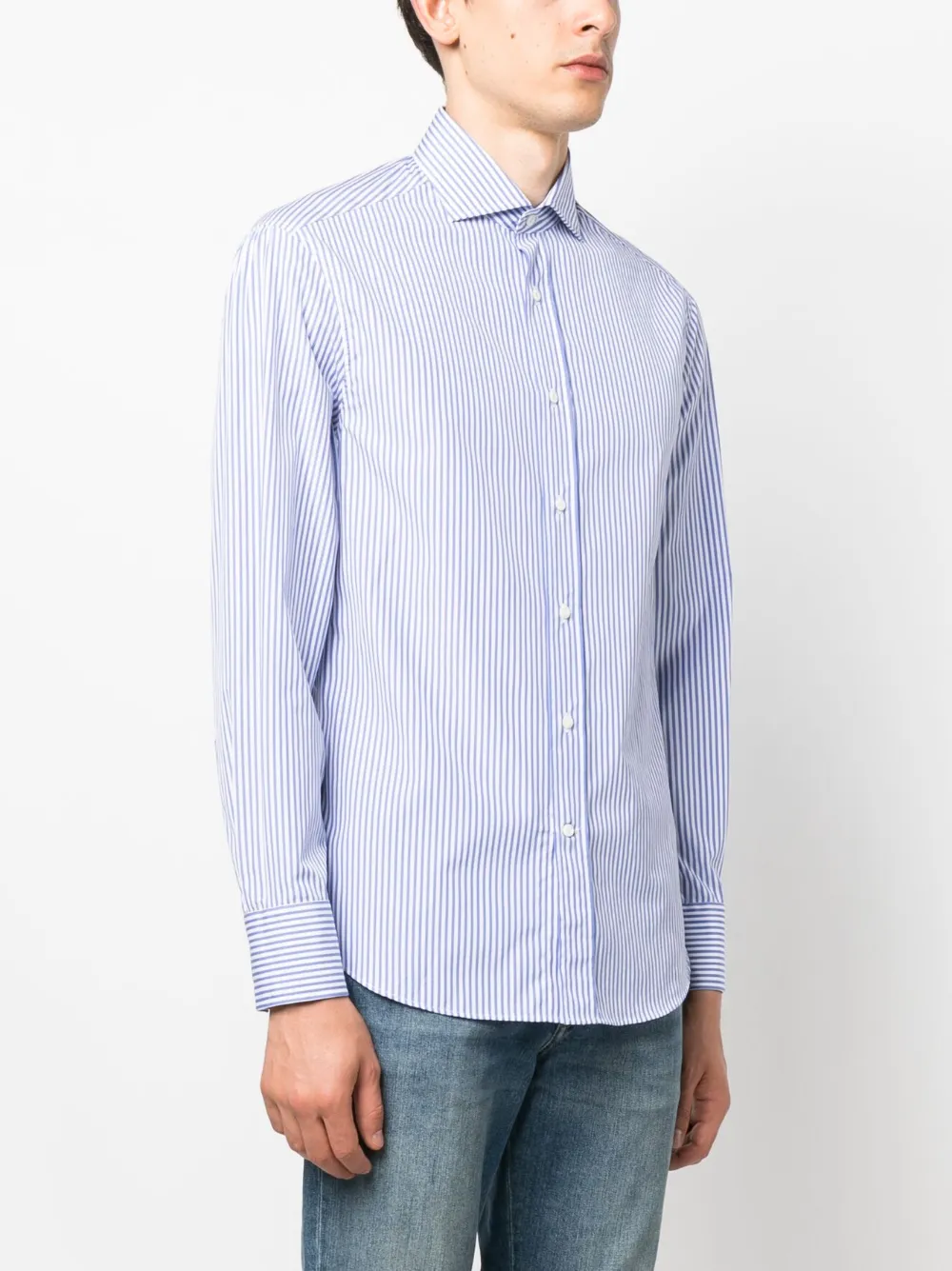 Brunello Cucinelli Katoenen overhemd Blauw