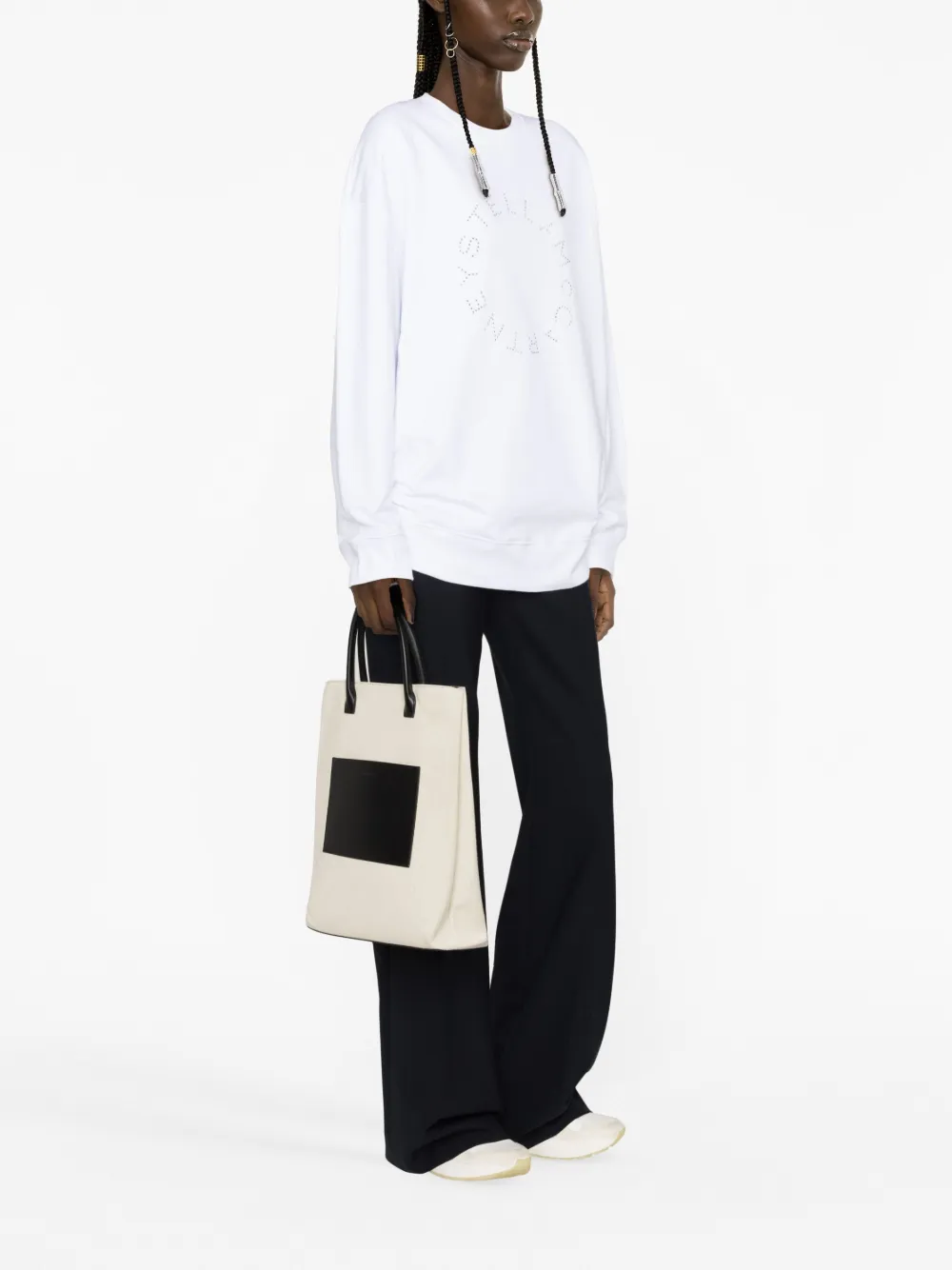 Affordable Stella McCartney rhinestone-embellished logo sweatshirt Women