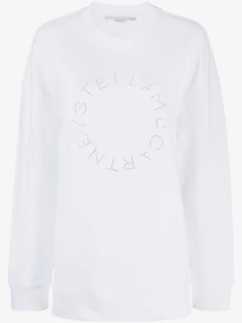 Stella McCartney rhinestone-embellished logo sweatshirt