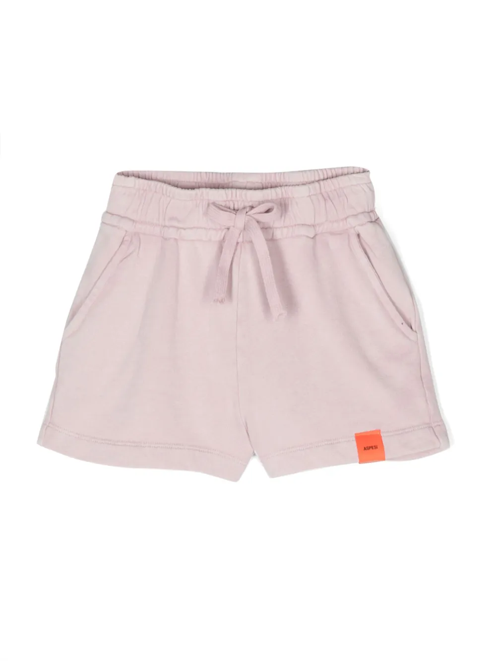 Aspesi Kids' Logo-patch Cotton Shorts In Pink