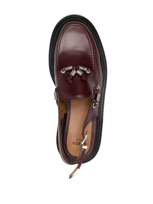 Toga Virilis sling-back Leather Loafers - Farfetch