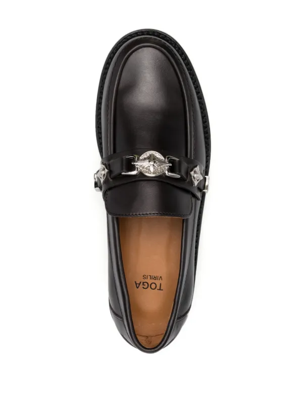 Toga Virilis logo-engraved Leather Loafers - Farfetch