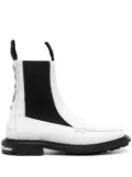 Toga Virilis charm-detail ankle leather boots - White