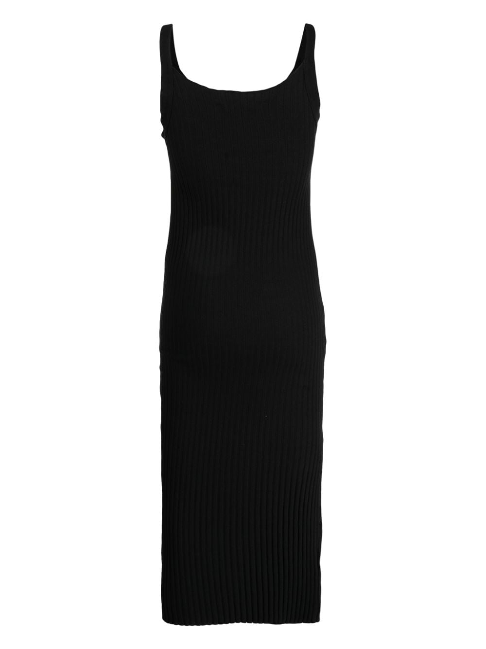 Shop John Elliott Twist-detail Ribbed-knit Dress In Black
