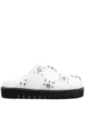 Toga Virilis stud-embellished leather slippers - White