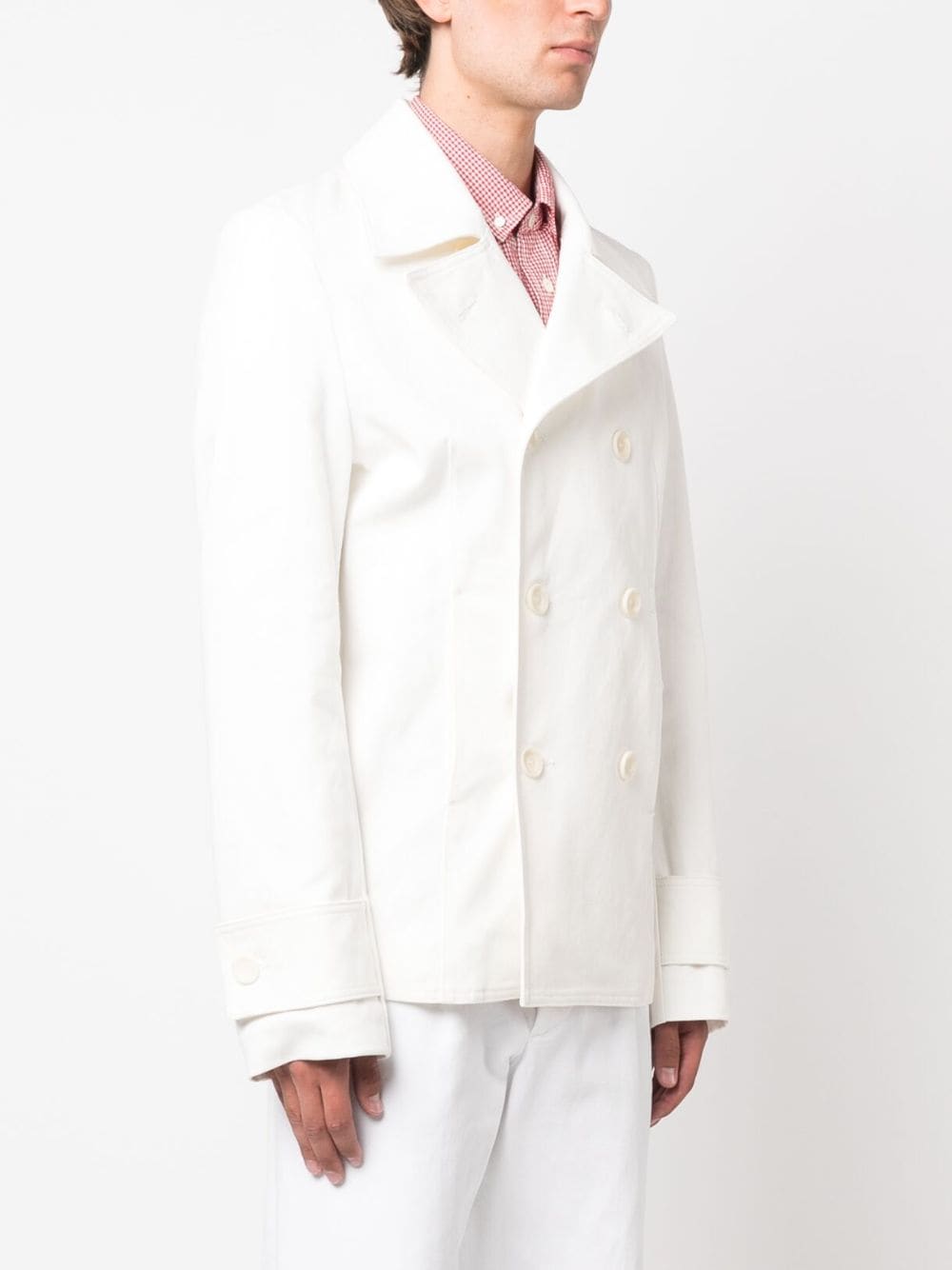 Shop Wales Bonner Ensemble Double-breasted Jacket In White