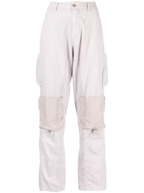John Elliott high-waisted panelled cotton trousers 