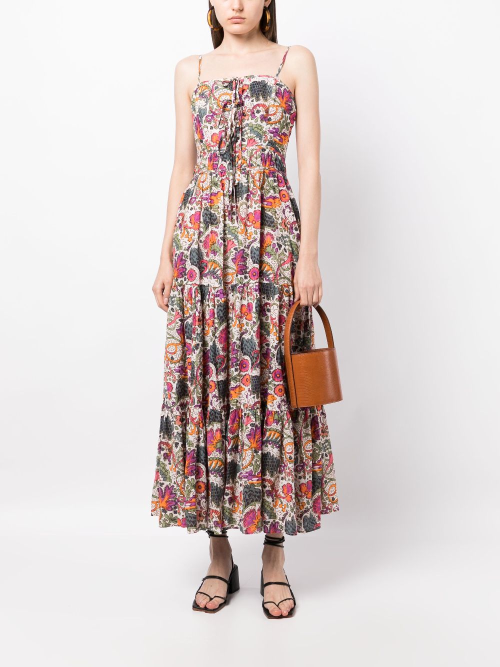 RHODE Zoe Lamu Grande printed dress - Paars