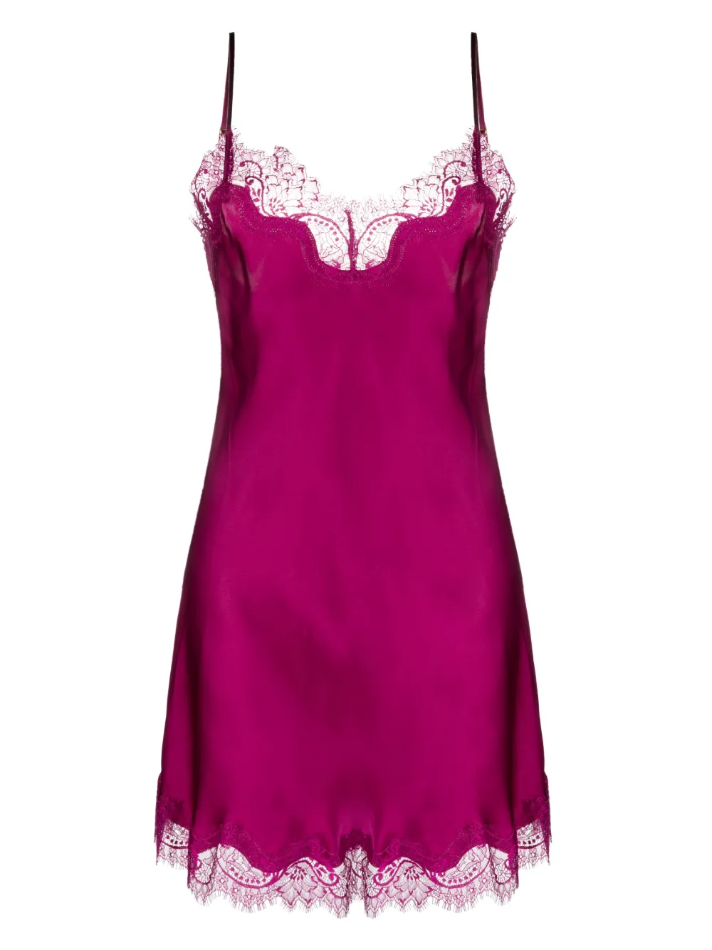 Sainted Sisters Scarlett lacetrimmed Silk Chemise Farfetch