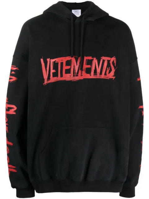 VETEMENTS hoodie en coton à logo imprimé