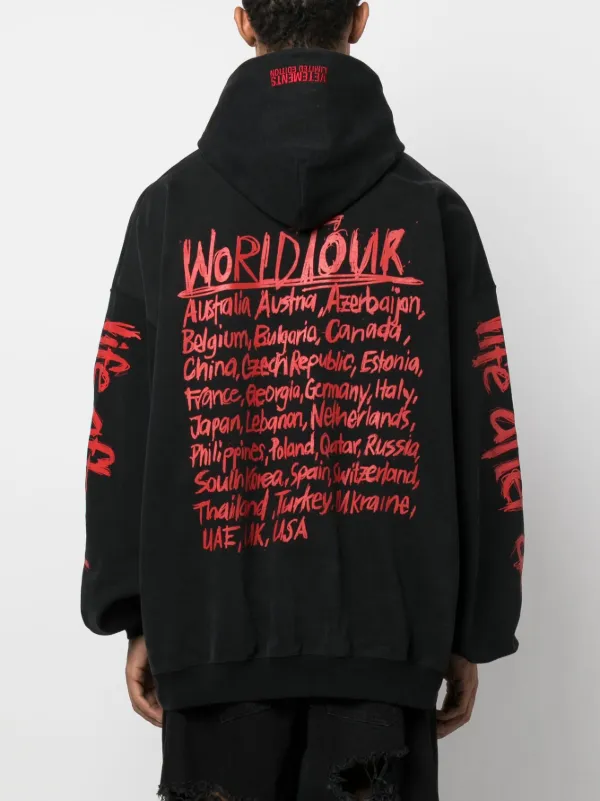 VETEMENTS inside-out Logo Oversize Hoodie - Farfetch