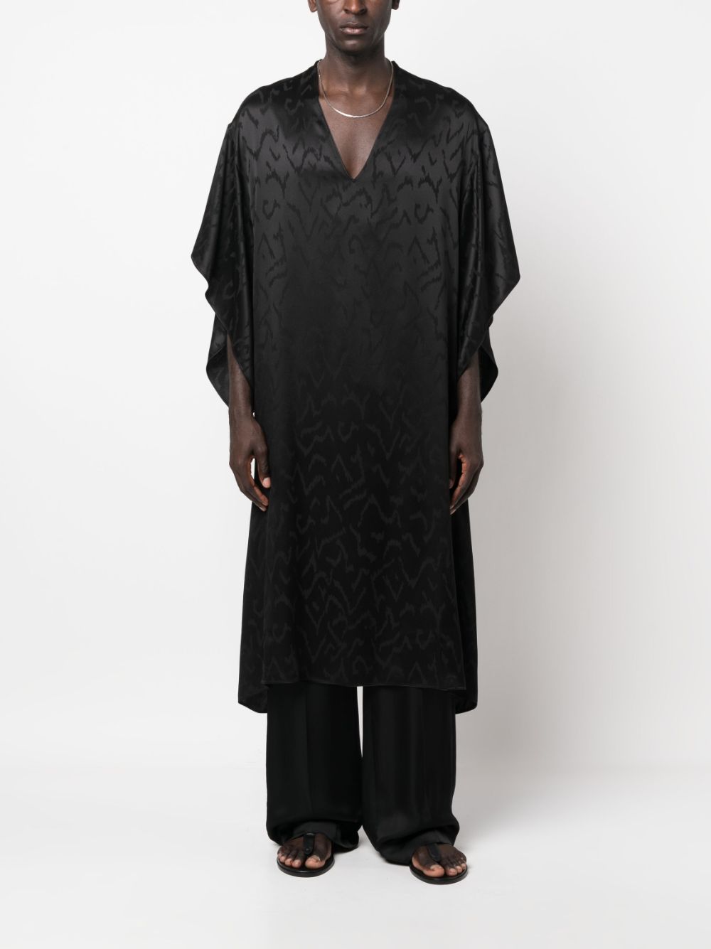 Shop Saint Laurent Zebra-print Silk Shirt In Schwarz
