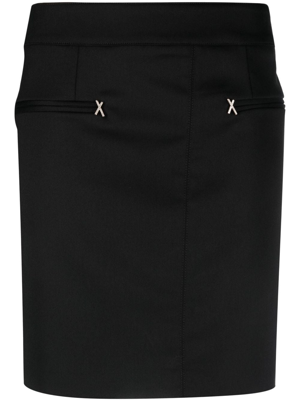 Genny Crystal-embellished Detail Skirt In Black