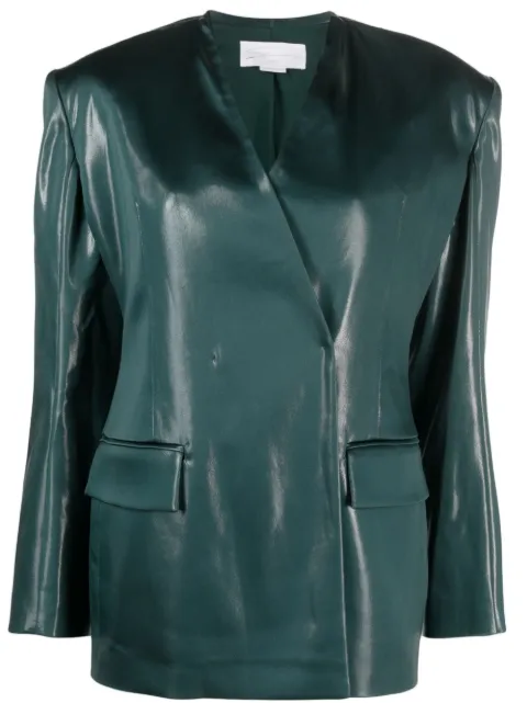 Genny asymmetric V-neck blazer