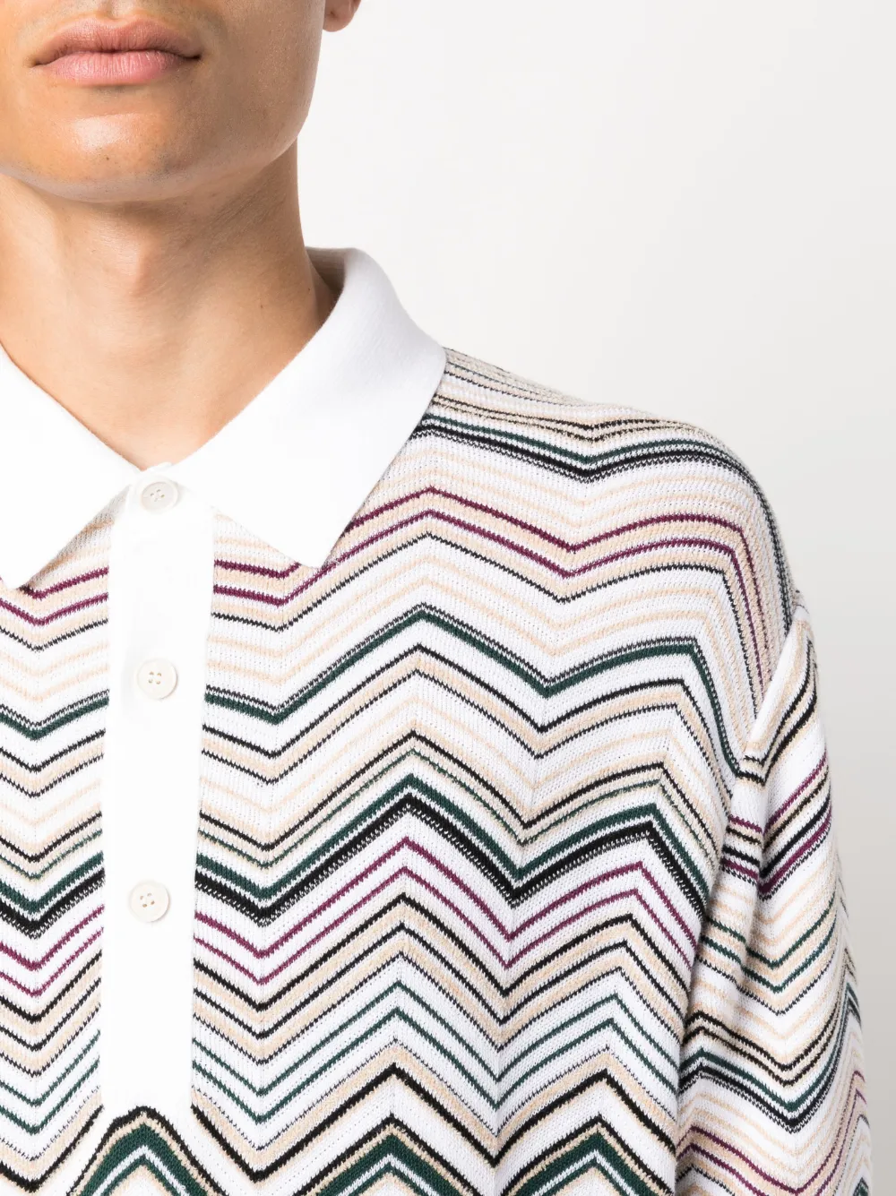 missoni striped polo