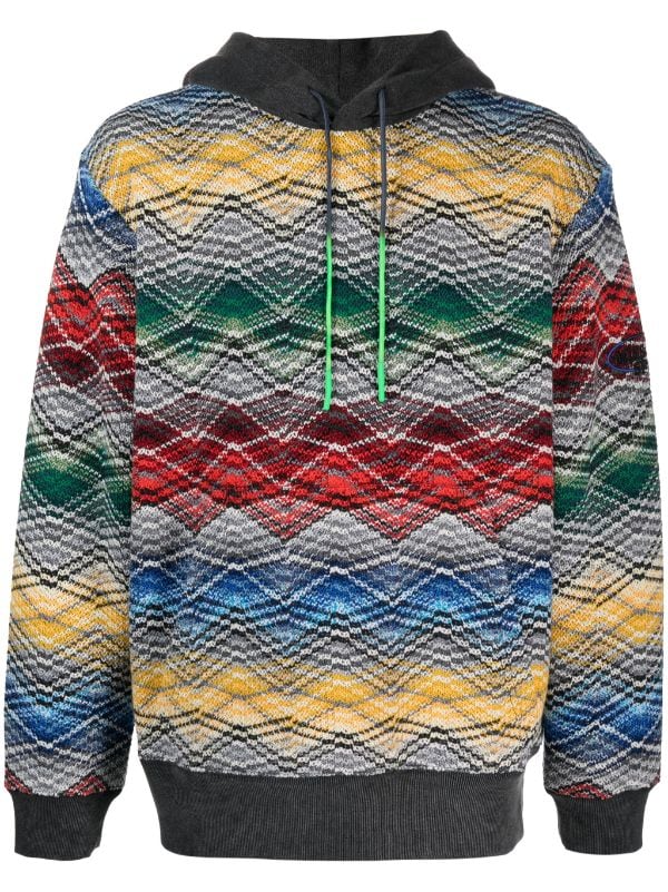 Missoni Zigzag Drawstring Hoodie Farfetch