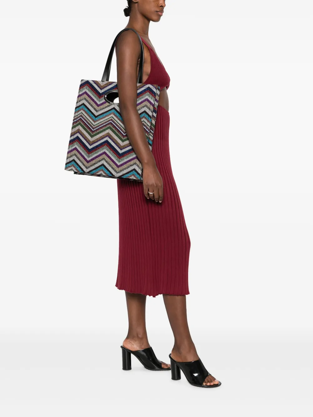 Missoni chevronpattern Wool Blend Shoulder Bag Farfetch