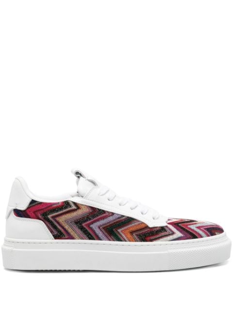 Missoni zigzag-pattern lurex-detail sneakers