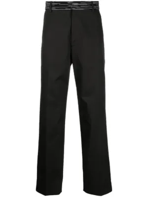 Black Comme Des Garçons Patchwork straight-leg Trousers | Black