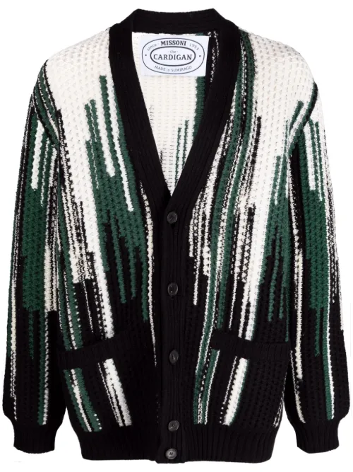 Cardigan boutonné à imprimé graphique - Missoni - Modalova