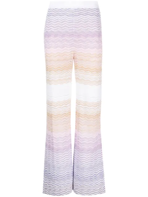 Missoni بنطال منسوج بنقش متعرجة
